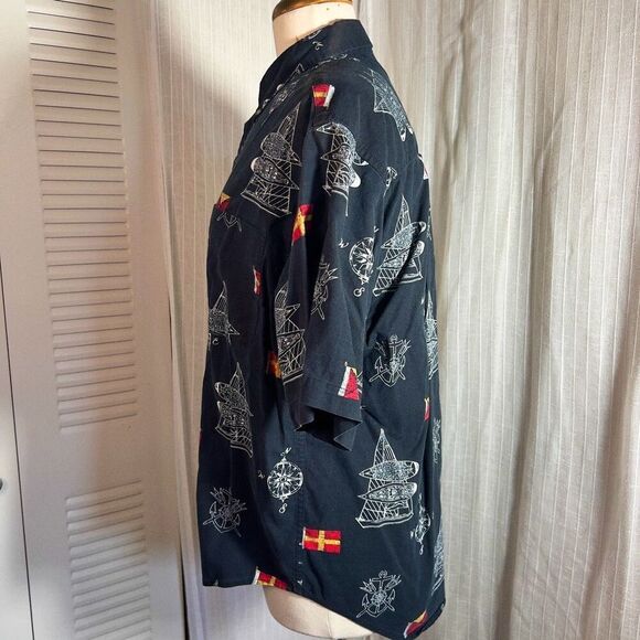 Puritan | Women’s | Men’s | Casual Shirts | M |Vintage Men's Button Down Black N - Picture 3 of 7